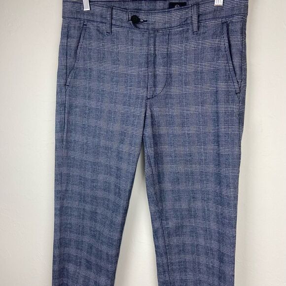 AG ‘The Marshall’ Slim Trouser - Navy Plaid - Picture 3 of 8